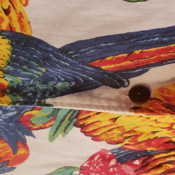VINTAGE LEVIS PARROT BUTTON TOP men's unisex bird summer shirt retro - Picture 7 of 10